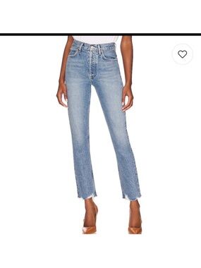 Agolde Riley Straight Crop High-Rise Straight Jeans